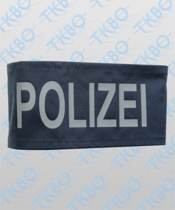 Armbinde blau mit Aufdruck "POLIZEI"