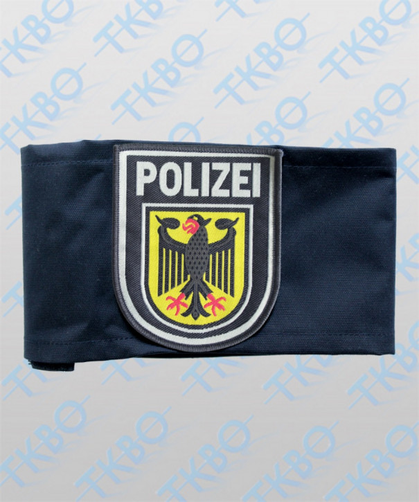 Armbinde blau mit Abzeichen Bundespolizei