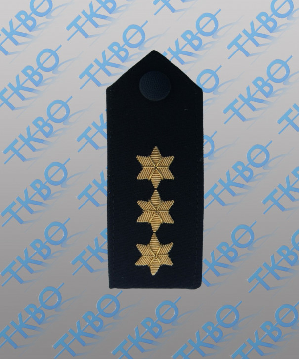 Polizei Schulterstücke blau 2 Stern gold mit Eichenlaub 1 Paar ps38 