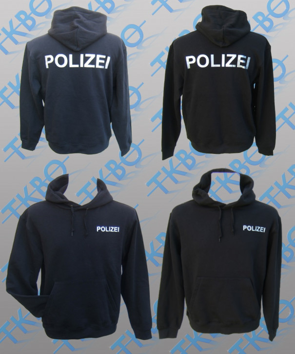 Kapuzen Sweat mit Brust- & Rückenaufdruck XL / Navy