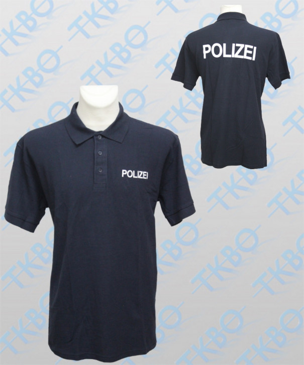 Poloshirt mit Druck "POLIZEI" XXL