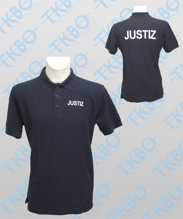 Poloshirt mit Druck "JUSTIZ" XL