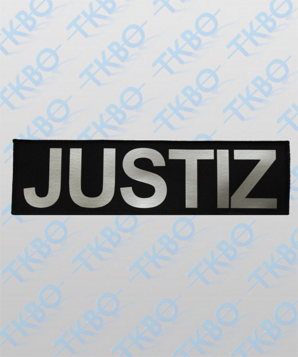 Rückenschild "JUSTIZ" 32 cm x 10 cm