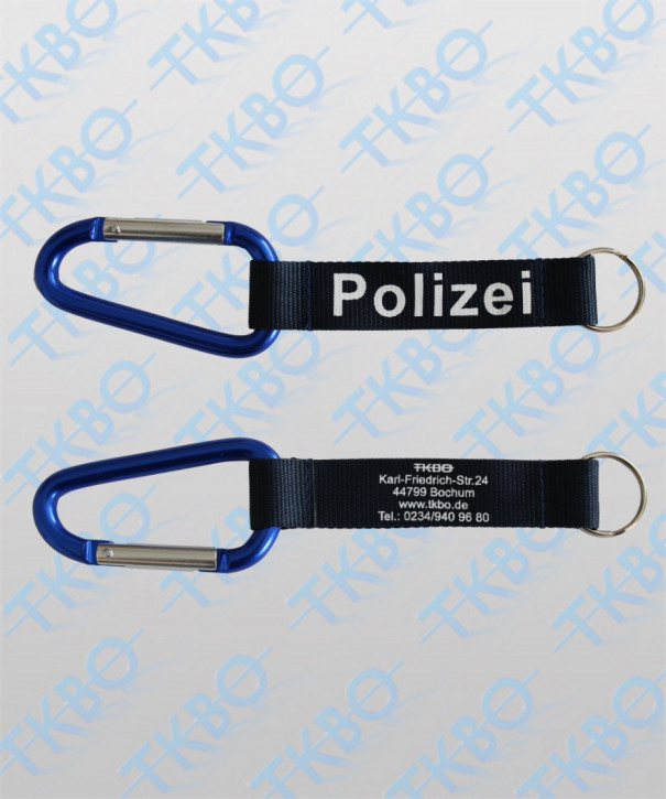 Karabiner-Schlüsselanhänger "Polizei"