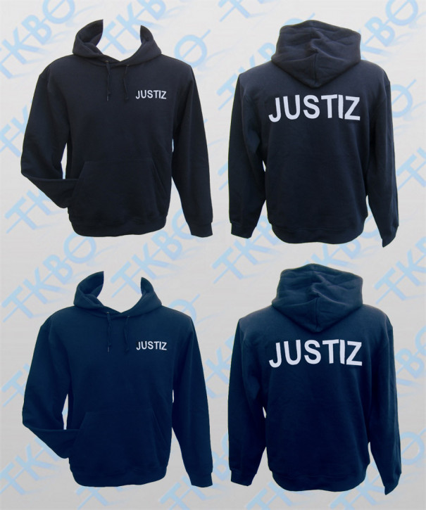 Kapuzen Sweat mit Druck "Justiz"