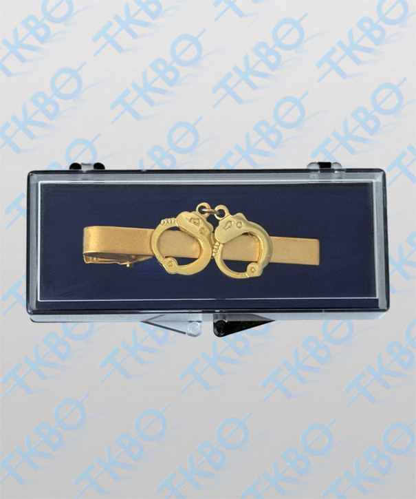 Krawattenklammer "Handfesseln" gold