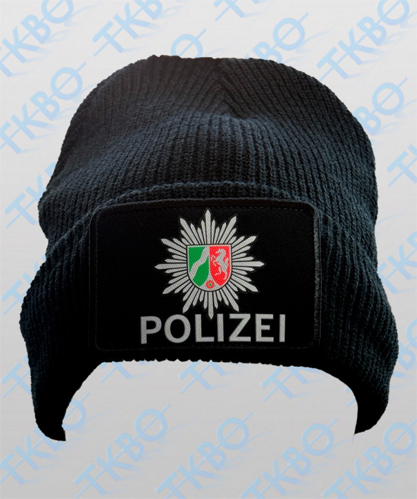 Strickmütze mit Innenfleece Abzeichen NRW