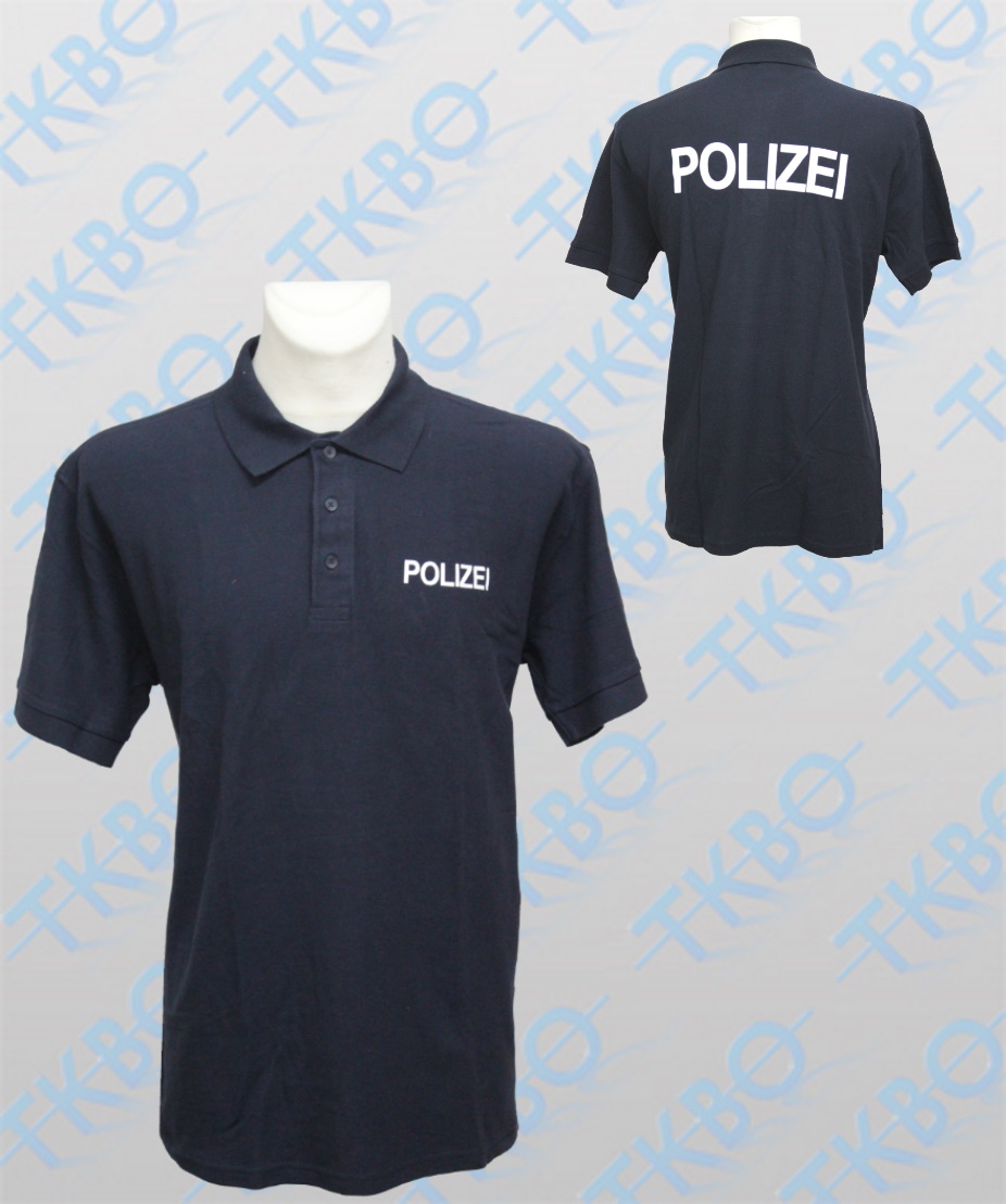 BUNDESPOLIZEI Polo Shirt S 4XL schwarz o Druckfarben P13 marineblau versch 