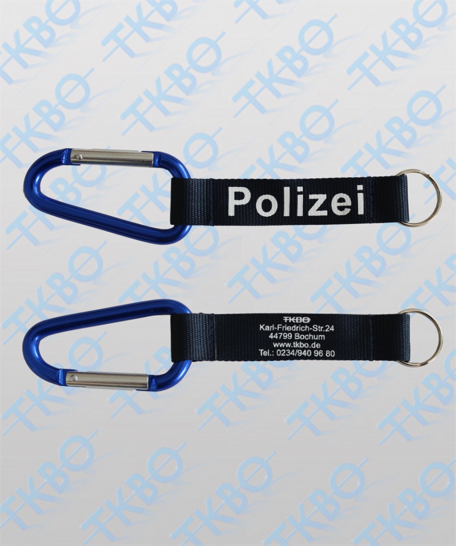 Karabiner-Schlüsselanhänger Polizei-999930
