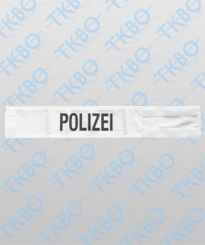 Armbinde weiß mit Aufdruck "POLIZEI" Armbinde weiß mit Aufdruck "POLIZEI"
