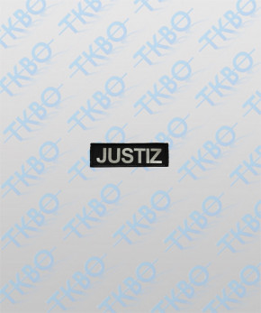 Brustschild "JUSTIZ" 10 cm x 3 cm
