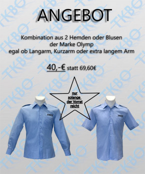 Doppelpack Diensthemd Herren 1/2 Arm