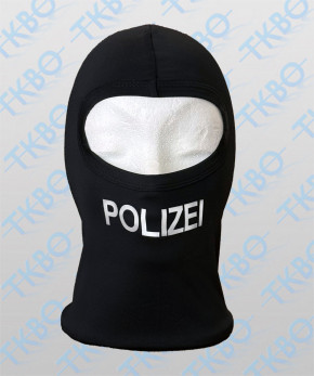 Sturmhaube mit Aufdruck "Polizei" weiß
