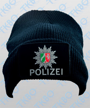 Strickmütze mit Innenfleece Abzeichen NRW